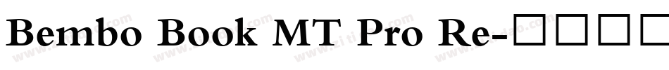 Bembo Book MT Pro Re字体转换